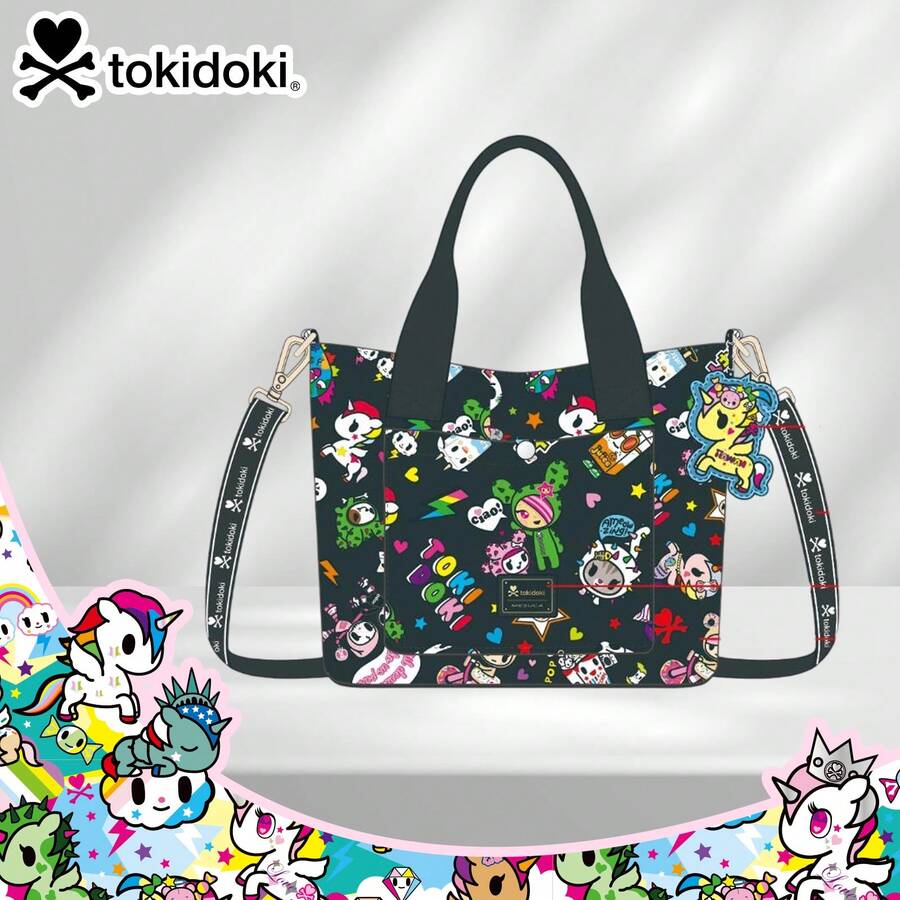 Official Licensed Tokidoki Tote Bag For Women Designer Satchel Handbags Top-Handle Purses With Strap Tokidoki Crossbody Bag Shoulder Bag Messenger Bag For Trave Work - 黑色 - 查看 1