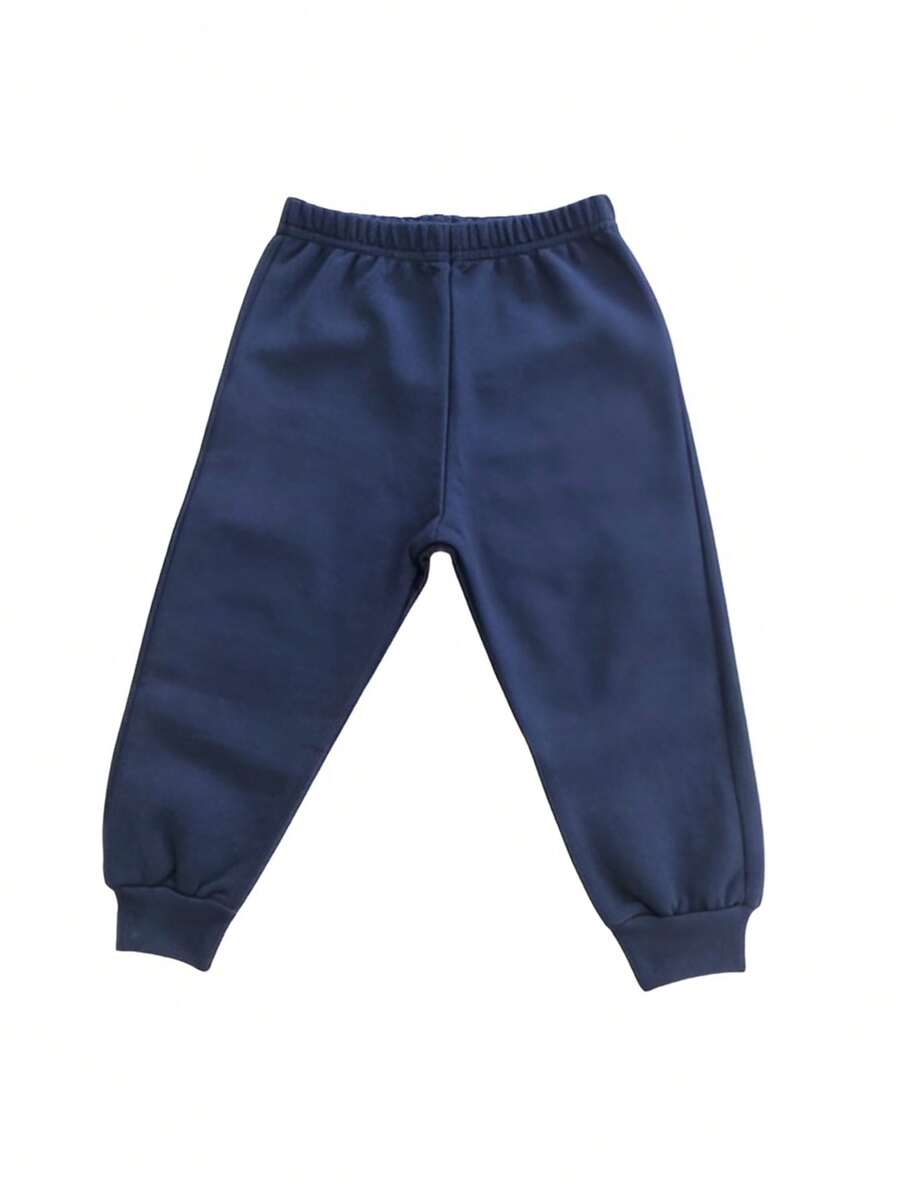 Kit 5 Warm Comfortable Sweatpants For Boys 2 To 10 Years Old Flannel Winter Clothing - 藍色 - 查看 1