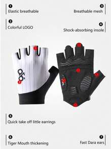 AOLIKES 1 件夏季自行车手套半指山地车骑行手套男士 SBR 加厚防滑减震骑行自行车配件