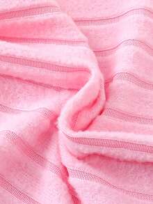 Chatreadl 6pcs/3sets Girls Long Sleeve Sweatshirt & Pants Outfits, Bow, Ribbed Texture, Cute & Warm, Breathable & Comfortable - Multicolor - View 6