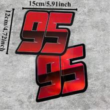 Waterproof And Ultraviolet-Resistant Red Laser Digital Vinyl Stickers, Suitable For Motorcycles, Cars, Guitars - Durable PVC Fuel Tank, Body, Windshield Decals - one-size - View 2