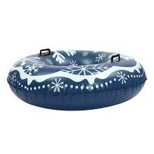 TFCFL 3pcs Round Snow Sleds PVC Ski Circle Inflatable Sled 40inch For Adult - Blue and White - View 9
