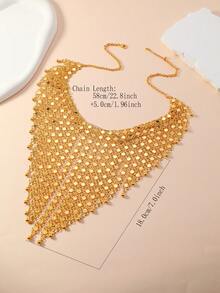 Trending European & American Cross-Border Fashion Floral Tassel Necklace, Suitable For Weddings And Holidays - Gold - View 4