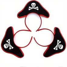 3 Peças, Tiara com Crânio de Pirata de Halloween, Acessórios de Fantasia e Cosplay de Mascarada de Halloween, Acessório para Cabeça, Suprimentos Diários para Festa, Suprimentos para Festa em Casa, Presentes de Festa, Suprimentos para Feriados, Suprimentos para Festivais, Suprimentos Domésticos, Decorações de Halloween