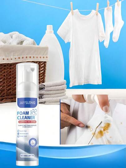 100ml Clothing Stain Foam Cleaner, Removes Stubborn Stains, Leaves Fragrance, Cleans Clothing, Fabric Sofa Foam Cleaner, Removes Stains And Dirt Without Leaving Marks