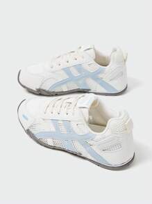 MASKERT 女士多功能时尚休闲鞋平底鞋网面穿孔休闲鞋日常搭配休闲鞋透气舒适