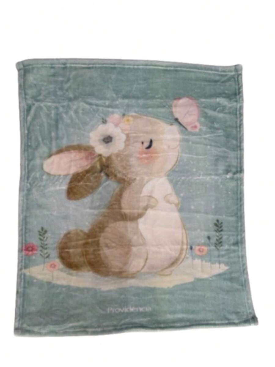 Multi-Purpose Travel Baby Blanket With HD Print - Mint Green - View 1