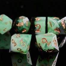 Handmade Dual-Color Resin Dice Set, Suitable For Role-Playing Games, With Starry Sparkle And Precise Edges, Suitable For Teenagers 14+, Perfect Gift For Birthday Or Christmas
