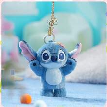 Stitch "Quirky & Fun" Plush Keychain, Mischievous, Soft-Plush Stitch With Exaggerated Expressions And Vibrant Colors, Perfect For Adding Playful Flair To Keys, Bags, Or Backpacks - Multicolor - View 3