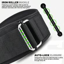 Seektop Weight Lifting Belt AUTO LOCK For M And Wom 6 Inch Gym Weightlifting Belt Padded Back Support Sweat Resistant Training Weightlifting Belt For Squats Deadlift Lunge Cross Training - Large - View 3