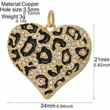 1 Piece Of Personalized Light Luxury Black Heart Necklace Pendant Inlaid With Zirconia Pendant Accessories DIY Pendant Round Asymmetrical Star Pendant, Can Be DIY Made Into Necklace, Bracelet, Ankle Chain - Black - View 8