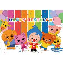 Plim Backdrop Kids Birthday Party Photography Cartoon Photo Background Rainbow Banner  (Multiple Styles) Decoration Baby Shower Supplie