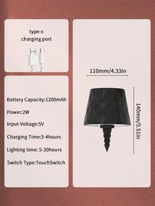 1個極簡 LED 葡萄酒瓶桌燈，矽膠無線觸控充電小夜燈，無級調光，3色可調光，便攜氛圍燈，適用於臥室、客廳、餐廳、露營 - 彩色 - 查看 6