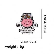 Mental Matters Brain Brooch Pins Psychology Brooch Metal Badges Backpack Clothing Accessories Gifts For Friends - NR6343 - View 5