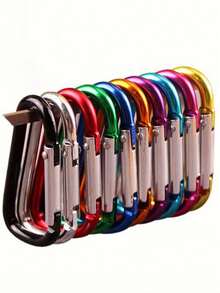10-1pc High-Quality Aluminum Alloy Carabiner, DIY Carabiner, Accessories And Keychain Carabiner, Mountaineering Backpack Decorative Buckle Suitable For Outdoor Mountaineering Backpack And Daily Wear, Lightweight And Versatile, Suitable For Men And Women, Suitable For Sports, Adventure And Travel - Multicolor - View 5