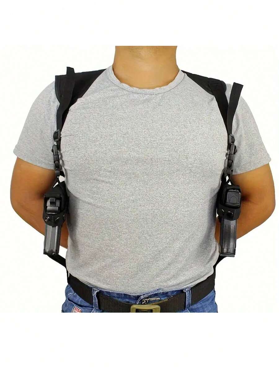 隐蔽战术腋下枪套，适用于多种枪型，枪支爱好者和角色扮演爱好者的必备品，采用帆布材质