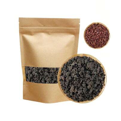 黑色火山岩土壤添加剂，适用于仙人掌和多肉植物，不含染料或化学物质，100%纯火山岩表层覆盖物，红色火山岩装饰石