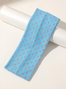 1 件/4 件复古波尔卡圆点印花弹性运动头带，适合日常佩戴、瑜伽、户外活动、女孩配饰发饰、学校用品、大学、头带秋季配饰