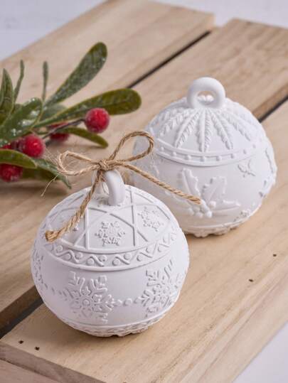 Embossed Pattern Silicone Molds, Candle Cup Molds For DIY Snowflake & Berry Pattern Storage Jars, Christmas & New Year Handmade Gifts