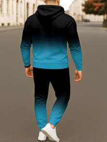 Set de 2 sudaderas con capucha holgadas y casuales para hombres de talla grande