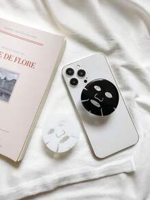 1 pieza Soporte para teléfono en forma de máscara cómica, soporte ajustable para smartphone adhesivo