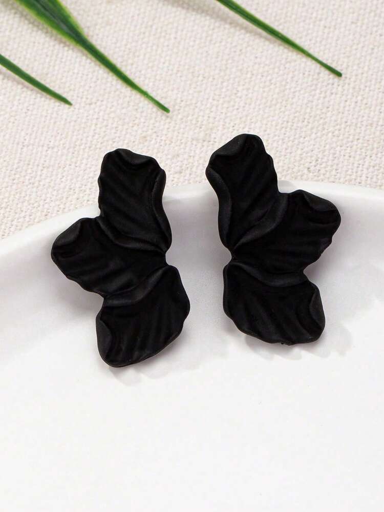 1 Pair Fashionable Floral Element Vacation Travel, Party, Outdoor Sports Matte Stud Earrings - Red - View 9