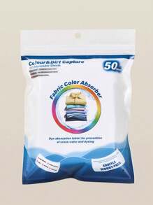 100片/50片洗衣片洗衣纸防沾色衣物片防串色吸水洗涤家居用品 - 彩色 - 查看 8