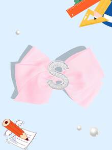 1pc 5-Inch 26pcs A-Z Pearl Letter Personalized Hair Accessories, Back To School Hair Clips, Girls Ponytail Decor, Teens Hair Clips With Clips, Suitable For Holiday Party, School Graduation, First Day Of Class - Pink - View 22