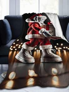 Kawss Kawaii Kaw Anime Flannel Blanket For Girls Boys Anime Gifts Throw Blanket Cozy Plush Flannel Fleece Print Blankets Double-Layer Blanket Lightweight Fuzzy For Bed Decor 50x40inch - Black - View 1