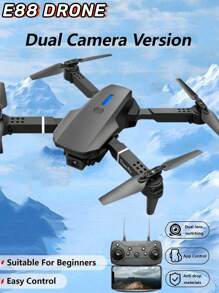 CASRRA The E88 Smart Camera Drone Features Real-Time Image Transmission With Dual Cameras. It Has One-Touch And Landing Functions. This Is A Foldable Remote-Controlled Drone Toy, Making It An Ideal Photography Drone For Beginners. It's A Great Gift Choice For Christmas, Halloween, And Thanksgiving.