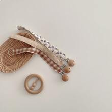 1pc Handmade Fabric Pacifier Chain, Pacifier Teether Anti-Lost Hanging Strap