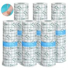 4卷透明弹力创可贴防水绷带纹身绷带圆形透明薄膜敷料透明创可贴敷料胶带适用于淋浴纹身 - 白色 - 查看 2