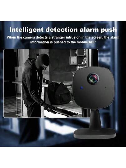 Mini Slimme Home Monitoring Camera, High Definition Night Vision, Indoor Remote Viewing, 2.4G WiFi, Two Way Audio, Non Waterproof, Wand Mounted, Portable, Application Control, USB Power Supply, Wi Fi Connection Security. view 10