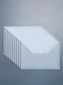 10/8/5/3/1 buah Map File A4 Polipropilena, Tas Dokumen Transparan Gaya Modern dengan Kancing Jepret, Kantong Penyimpanan File PP Tahan Air dan Tahan Lama, Cocok untuk Pelajar dan Penggunaan Kantor - MultiWarna - View 7