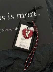 丝带蝴蝶结爱心卡包 适用范围：地铁卡 公交卡 火车票 轮渡卡 员工证 门禁卡 学生证 借书证 校园餐卡 女士钱包 迷你钱包 零钱包 卡包