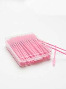 100pcs Crystal Solid Stem Eyelash Curler Brush, Eyelash Extension Makeup Tools Eyebrow Brush With Box - Multicolor - View 18