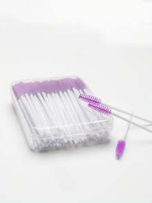 100pcs Crystal Solid Stem Eyelash Curler Brush, Eyelash Extension Makeup Tools Eyebrow Brush With Box - Multicolor - View 20