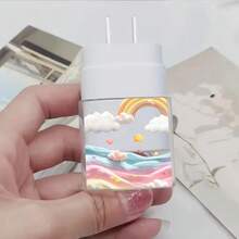 3件套彩虹云图案透明保护套，兼容三星25W充电器，兼容三星Galaxy手机充电器适配器盖，25W充电器保护套套件，电缆套，充电器头盖。礼品，透明保护套，充电器适配器外壳 Nan 电缆保护套 充电器配件 手机配件 - 無色 - 查看 3
