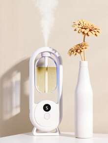 1 件 50 毫升壁挂式/桌面香薰扩散器，带渐变色灯 - 5 种间歇喷雾模式和 6 种香味选择，可充电 USB 清新空气，适用于家庭/办公室/酒店/汽车