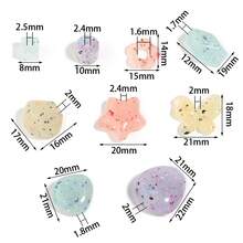 10 件/包彩色圆点珠，亚克力混色樱花小圆点五角星圆珠，手工 DIY 手链项链首饰制作