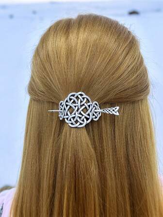 1 stuk Retro Viking Keltische knoop levensboom metalen haarclip knotmaker, dagelijks haaraccessoire voor vrouwen, festivalcadeau, geluksbrenger, knotverlenging, knothaarstuk, haarstylingspelden, haarspelden, haaraccessoires, schoolspullen, elegant, herfst