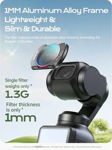 Llano For Osmo Pocket 3 Motion Camera Filters Set 3-In-1 Kit(CPL+1/4 Black Mist+ND2-32)UV Filter Camera Lens Filter Kit