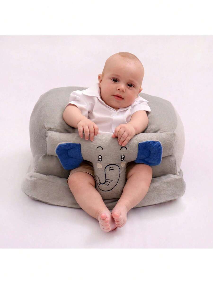 Children's Armchair - Multipurpose Baby Seat - Small Sofa Various Models - Little Blue Elephant - View 1