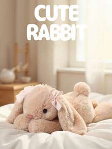 35cm/13.77in Cute Lop Jimny Rabbit Plush Toy Soft Stuffed Long Ears Bunny Doll Funny Baby Companion Room Decorate Creative Gifts For Kids Birthday Party Home Girls Room Decor - 彩色 - 查看 3