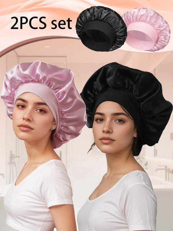 1/2pcs Silk Bonnet For Sleeping Hair Wrap Head Cover Scarf Protect Braids Bonnet Silk Bonnet Satin Bonnet