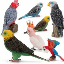 1pc Popular Solid Static Bird Model, Parrot Figurine Ornament