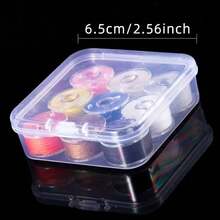 25pcs Sewing Thread Set With 1 Transparent Storage Box, Suitable For Clothing Repair, Jewelry Making, Leather Sewing, Assorted Colors To Meet Various Needs - Multicolor - View 8