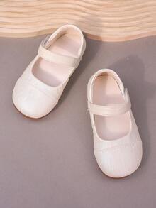 Girls' Mary Jane Flats Autumn New Kids Shoes Low Vamp Faux Pearl Small & Medium Children Leather Shoes Low Vamp Low-Top Princess Shoes Hook And Loop Girls Performance Shoes Student Baby Infant Shoes - White - View 7
