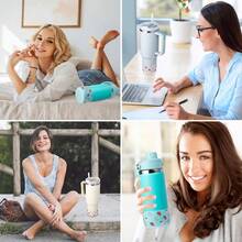 QY Silicone Boots For  Cup 40 30 20 OZ Boot For  IceFlow Tumbler Protective Bottom Covers Sleeve Protector For Hydroflask 1224 Oz Sports Bottle  Cup Cover Accessories 2216 - Clear - View 3