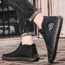 Low-Top, Pure Handcrafted Men's Casual Business Shoes And Outdoor Sports Shoes - màu đen - Xem 5